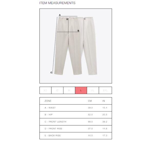 ZARA NWOT ELASTIC WAIST PAPERBAG PANTS Size L - Picture 12 of 12